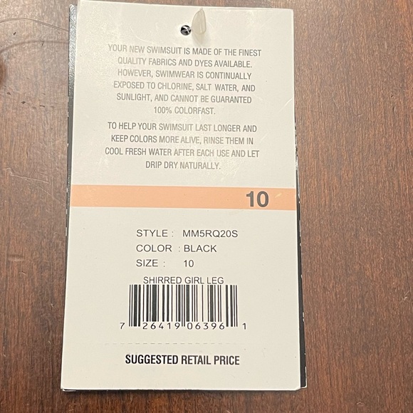 NWT Maxine of Hollywood Women's Shirred Girl Leg One Piece Swimsuit - Picture 10 of 13